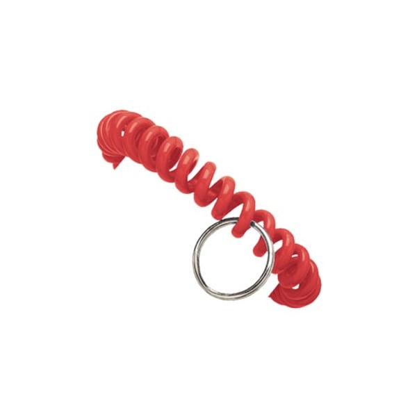 Brady Retainer, Red, Wrist Coil W/ (25Mm) Split Ring, Minimum Order 2140-6306